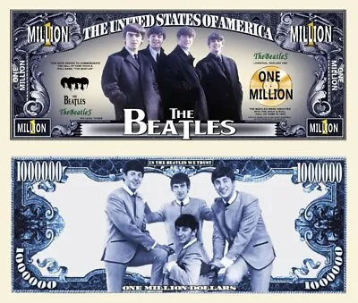 The Beatles Music Collectible 100 Pack 1 Million Dollar Bill Novelty Funny Money • $19.95