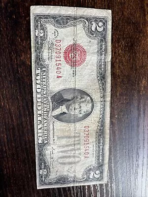1928 E Red Seal $2 Dollar Bill US Legal Tender Bank Note NICE!!! • $12