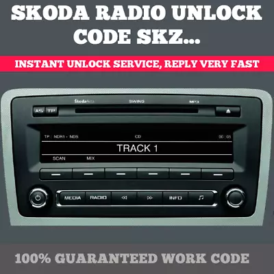 Skoda Radio Code Decode Unlock PIN Swing Bolero Stream Symphony Blues Octavia • £3.17