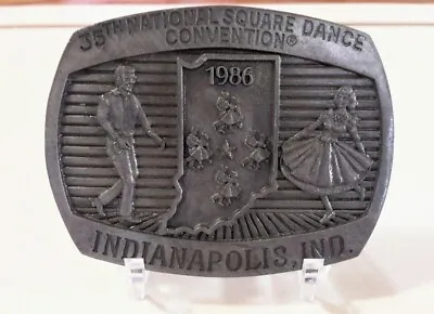 1986 35th National Square Dance Convention Belt Buckle Indianapolis  • $12.50