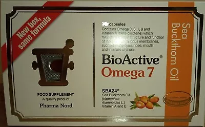 Pharma Nord Omega 7 SBA24 Sea Buckthorn Oil Capsules (60) BBE 10/2027 • $66.10