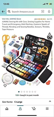 230Pc Large Portable Sewing Kit Home Travel Case Needles Thread Scissors Set Box • £0.99