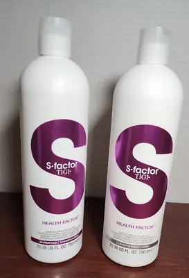 Tigi S Factor Health Factor Shampoo 25.36 Ounce Bottles X2 NEW GIANT • $35