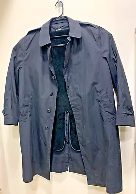 DSCP Quarterdeck Collection Navy Men's Lined Long Military Trench Coat Size 48L • $49.95