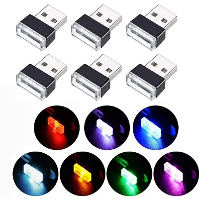 £2.99 • Buy 1 PCS USB LED Car Interior Light Atmosphere Ambient Color Lamp Bulb Accessories
