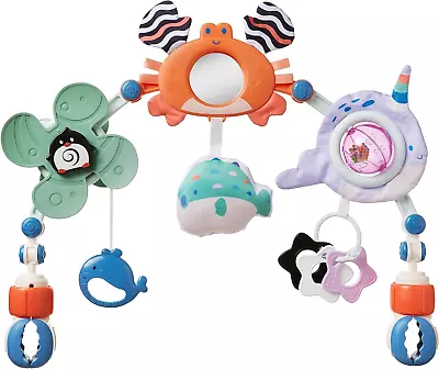 Nuby Ocean Friends Pram Toy Arch - Easy To Use | Interactive Baby Toys | Suitabl • £27.93