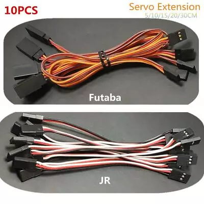 10PCS 10/15/20CM RC Servo Extension Lead Wire Cable Futaba JR Male Female Plug • $3.99