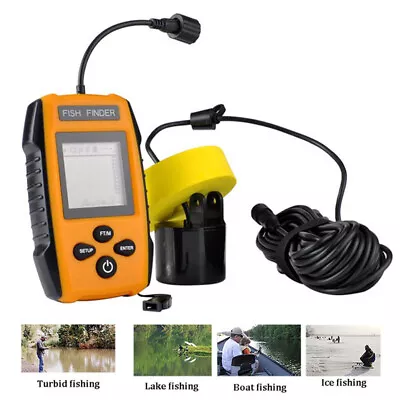 0.7-100M Smart Fish Finder Sonar Sounder 200KHz Alarm Transducer ABS Underwater • $64.89