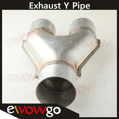 Aluminized Steel 2.5  Inch Dual 2.5  Inch Single Exhaust Y-Pipe Adapter  • $31.46