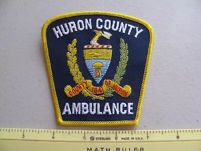 Older Huron County Michigan Ambulance Colored Uniform Patch ~nice~ • $6.95