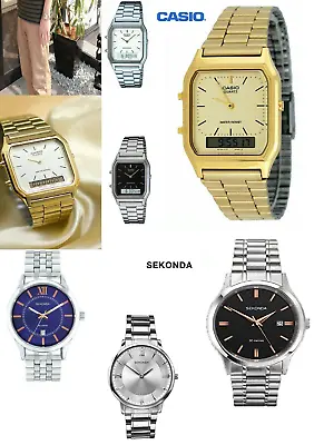 Casio Men's Timer Dual Time Quartz Watch Sekonda Watch • £39.99