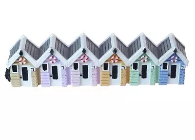 Row Of Beach Huts * Seaside Coastal Home Decor Ornament • £13.75