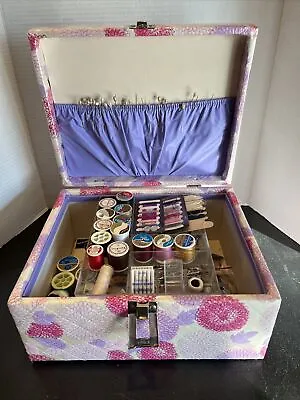 Vintage Sewing Box With Accessories  • $25