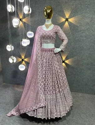 Indian Pakistani Wedding Wear Lengha Bollywood Party Bridal Lehenga Choli Ethnic • £40.30