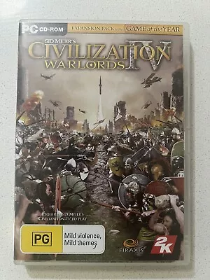 (q) Pc Sid Meiers Civilization Iv Warlords Videogame Video Game With Manual • $8.30