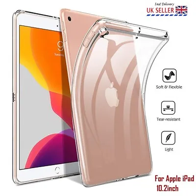 Gel Case Clear Silicone Back Cover For Apple IPad 10.2  7th 8th 9th Generation • £4.50