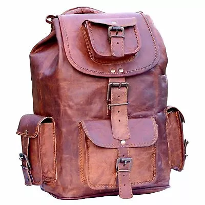Vintage Backpack Leather Bag Genuine Leather Backpack Shoulder Bag • $100