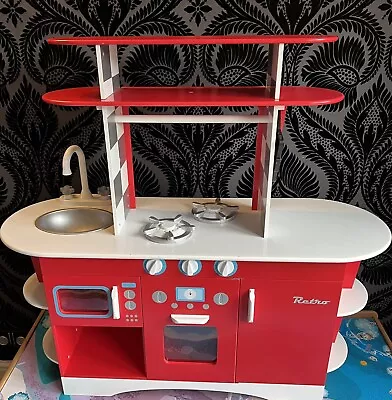 £40 • Buy Early Learning Centre Wooden Kitchen Toy Red And White Retro Kitchen - Beautiful