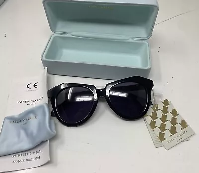 NWT Karen Walker  Number One Black KAS1301505 Sunglasses In Box • $129.99