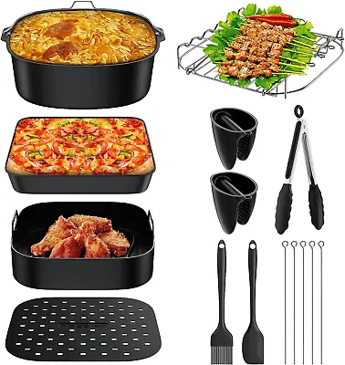 8Inch Square Air Fryer Accessories 10PCS XL Air Fryers Accessory Set Fit For 4. • $129.49