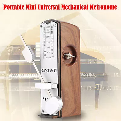 Portable Mechanical Universal Metronome Mini Metronome For Piano Guitar US B7V4 • $17.29