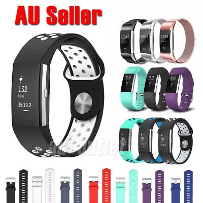 $11.95 • Buy For Fitbit Charge 2 Fashion Replacement Wristband Milanese Silicone Watch Band