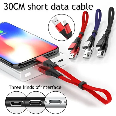 30cm Short Micro USB Sync Data FAST Speed Charger Cable For Android IPhone^ ~ • $3.97