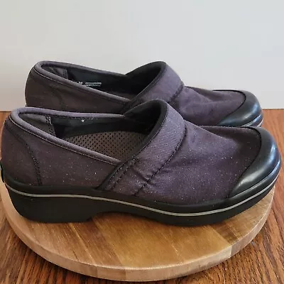 Dansko Volley Black Canvas Vegan Fabric Clogs Shoes Size 36 EU/US 5.5-6 • $29.95