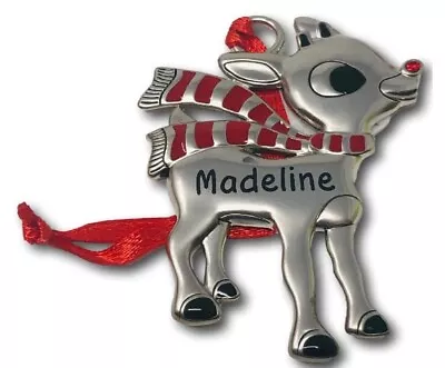 Rudolph The Red Nosed Reindeer Name Christmas Ornament Personalized Madeline • $16.95