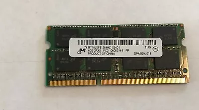 Micron 4gb Ddr3 Pc3-10600 1333mhz Laptop Memory Mt16jsf51264hz-1g4d1 • $4.49