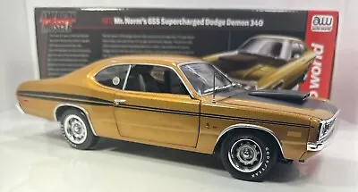 AUTOWORLD 1/18 Scale 1972 DODGE DEMON “Mr.NORMS GSS SUPERCHARGED VERSION” • $149.99