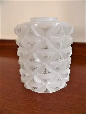 Vintage Retro MCM Nemo Glass Pineapple Design White & Clear Light Lamp Shade • $55