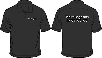 £12.99 • Buy Your Business Name Or Logo Printed On Custom Made Brand New Polo T Shirt 