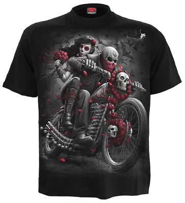 SPIRAL DIRECT DOTD BIKERS T-Shirt/Riders/Skull/Biker/Goth/Tattoo/Darkwear/Top • £16.99
