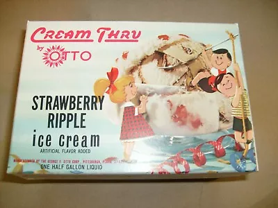 2 Otto Carton  Pittsburgh PA  Dairy Vintage Strawberry Ripple ICE CREAM DISPLAY • $19.50