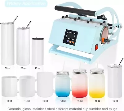 30 OZ Tumbler Heat Press Machine Mug Cup Sublimation Printing Transfer 11-30 OZ • $80.99