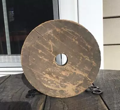 $49.99 • Buy Antique Wood Prim Painted Butter Churn Crock Lid 6.5 D Country Farmhouse Kitchen