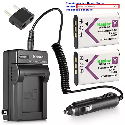 Kastar Battery And Normal Charger Kit For Sony NP-BY1 Type Y Mini HDR-AZ1  • $6.49