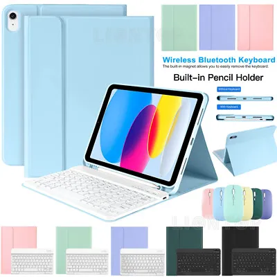 $39.99 • Buy For IPad 10/9/8/7/6/5th Gen Air 5 Pro11 Bluetooth Keyboard With Case Cover Mouse