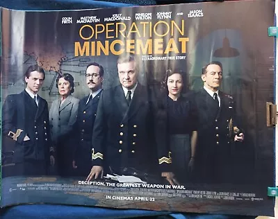 Operation Mincemeat  Colin Firth Original Quad Cinema Poster  • £9.99