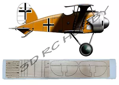 Albatros DXI Peanut Scale RC Airplane Laser Cut Balsa Ply & Short Kit W/ Plans • $79.99