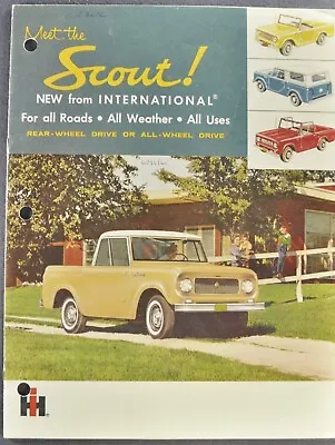 1961 International Scout Truck Catalog Pickup Travel Top Nice Original 61 • $24.95