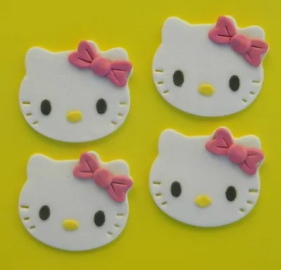 Edible HELLO KITTY INSPIRED Cake Topper CUPCAKE DECORATION Japanese Kawaii  • $22.50