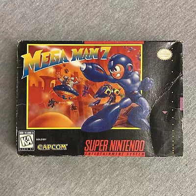 Mega Man 7 (Super Nintendo Entertainment System 1995) SNES [Box Only] • $599.99