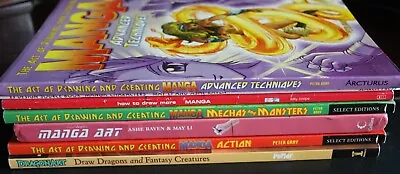 Manga Art Drawing Book Bundle Dragonart How To Draw Source Book 7 Books • £35