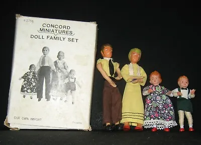 Vintage 1970s Concord Miniatures Doll House Family Set In Original Box CB • $26