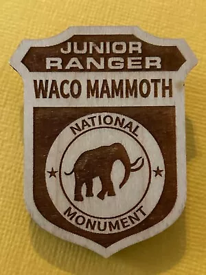 WACO MAMMOTH TEXAS NATIONAL PARK JUNIOR RANGER BADGE Post Dinosaur Age Fossils • $12.95