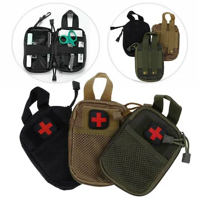 Tactical Molle Emergency Medical Pouch Small Survival First Aid Kit EMT IFAK Bag • $8.99