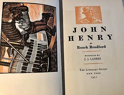 Rare Black Americana First Edition John Henry Woodcut Illustrations  • $99.99