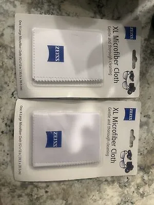 Lot Of 2 Zeiss XL Microfiber Gentle Cleaning Cloth Brand New & Sealed X-Large • $8.99